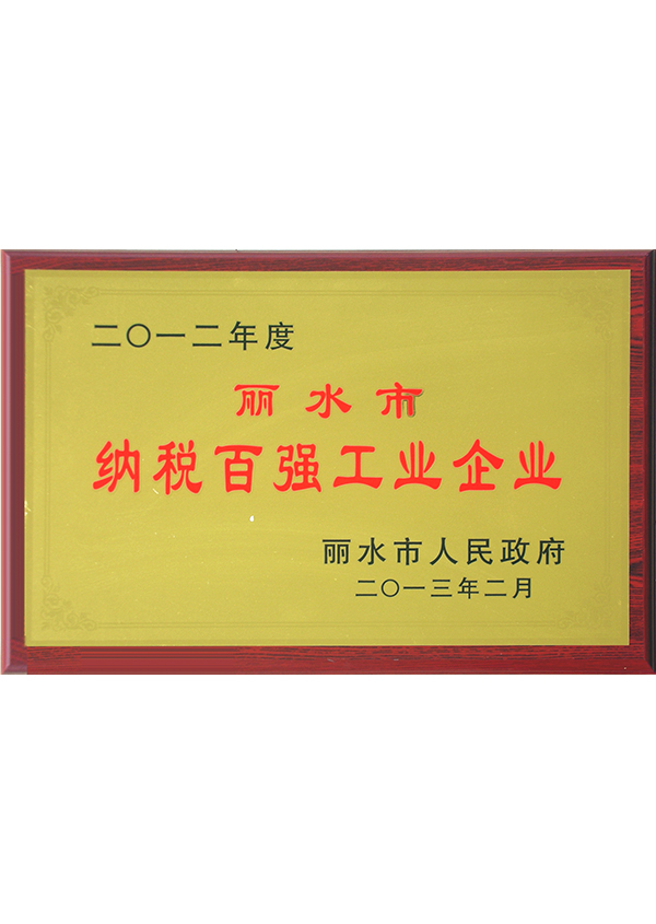 2012年丽水市纳百强工业企业